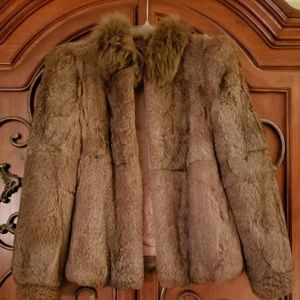 Faux fun fur short jacket.